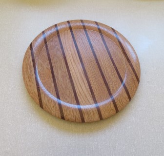 Oak and sapele platter by Chris Withall